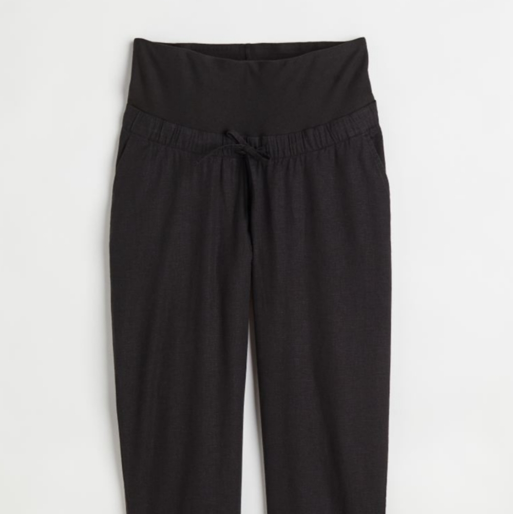 MAMA Linen-Blend Maturnity Pants - (Sz: 20)